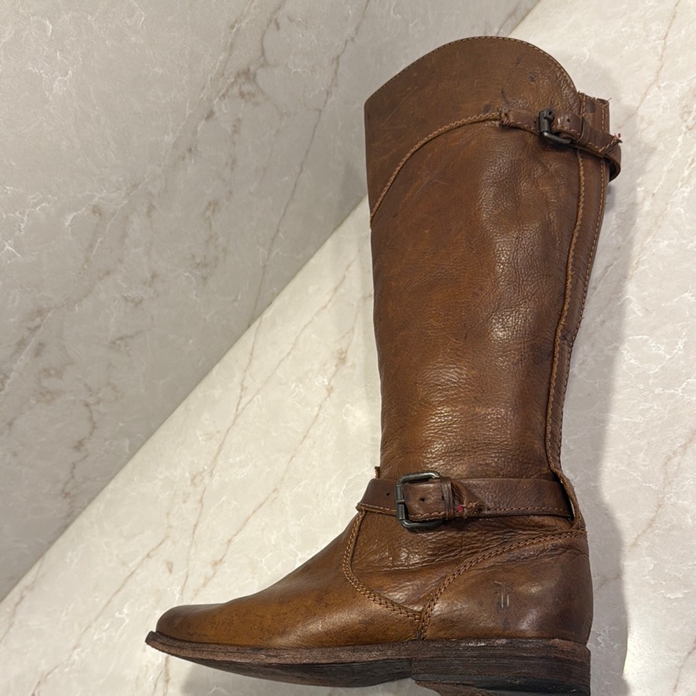 Frye Brown Leather Riding Boots - Picture 6 of 6